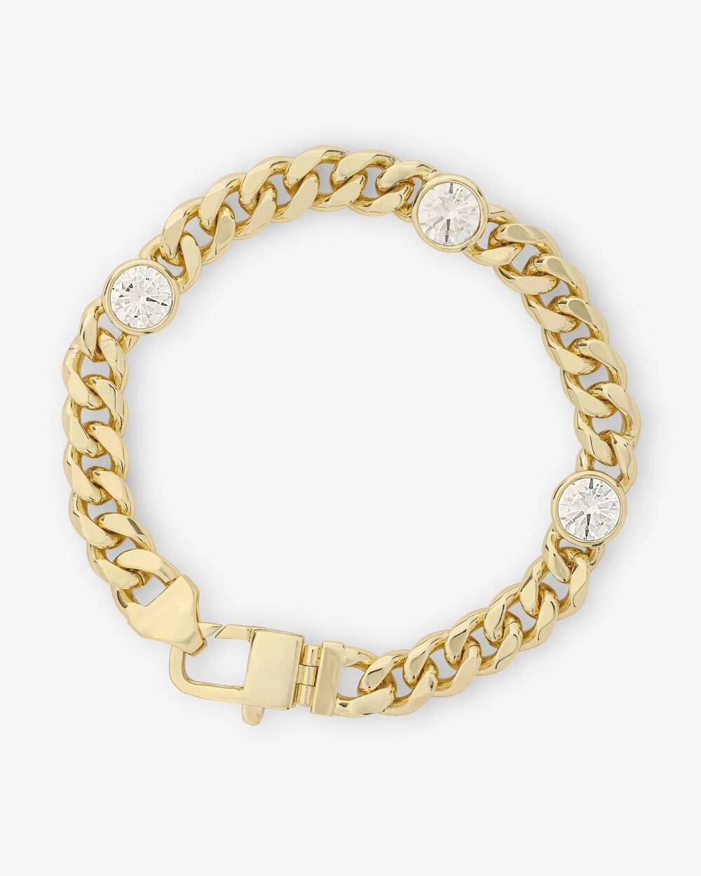 NEW MELINDA MARIA women's julian triple diamond bracelet in gold